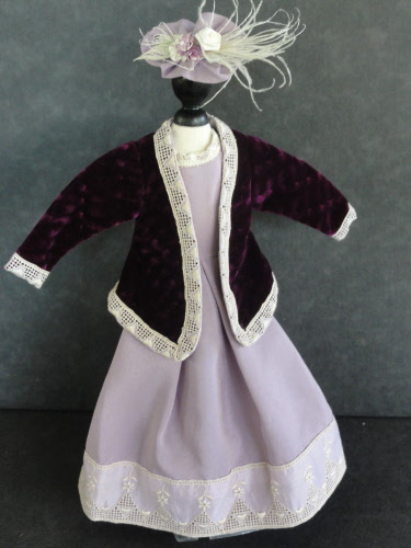 Ensemble Robe Ancienne Pour Poupée De Mode Ou Poupée Vintage